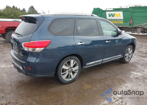 2014 Nissan Pathfinder Platinum z USA, uszkodzony, nr VIN 5N1AR2MM4EC614490